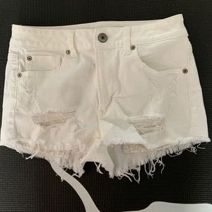 White American Eagle Stretch Shorts